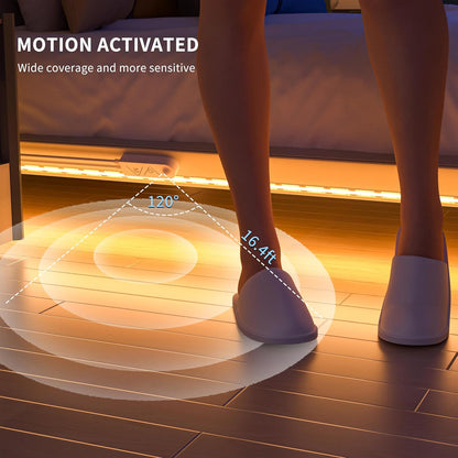 PAUTIX_COB_LED_Strip_with_Motion_Sensor,5V_USB_LED_Tape_Light_2700K/4000K,CRI90+_Super_Bright,Dimmable_Motion_Activated_LED_Strip_Light_for_Bedroom,Cabinets,Kitchen,Stair,Closet_Lighting_Projects