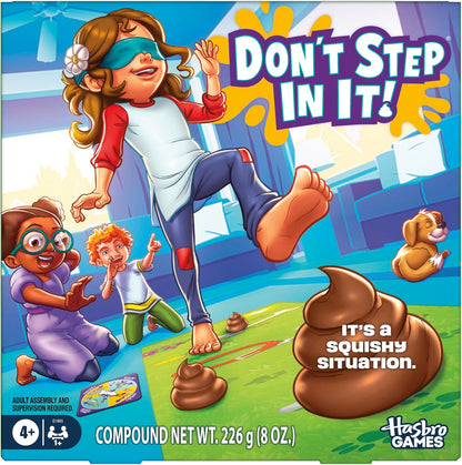 Hasbro_Gaming_Don't_Step_in_It!_Preschool_Game_I_Blindfolded,_Poop_Party_Game_|_Spinner_with_8_Fun_Animal_Moves_|_Ages_4+|_1+_Players_I_Funny_Kids_Board_Games