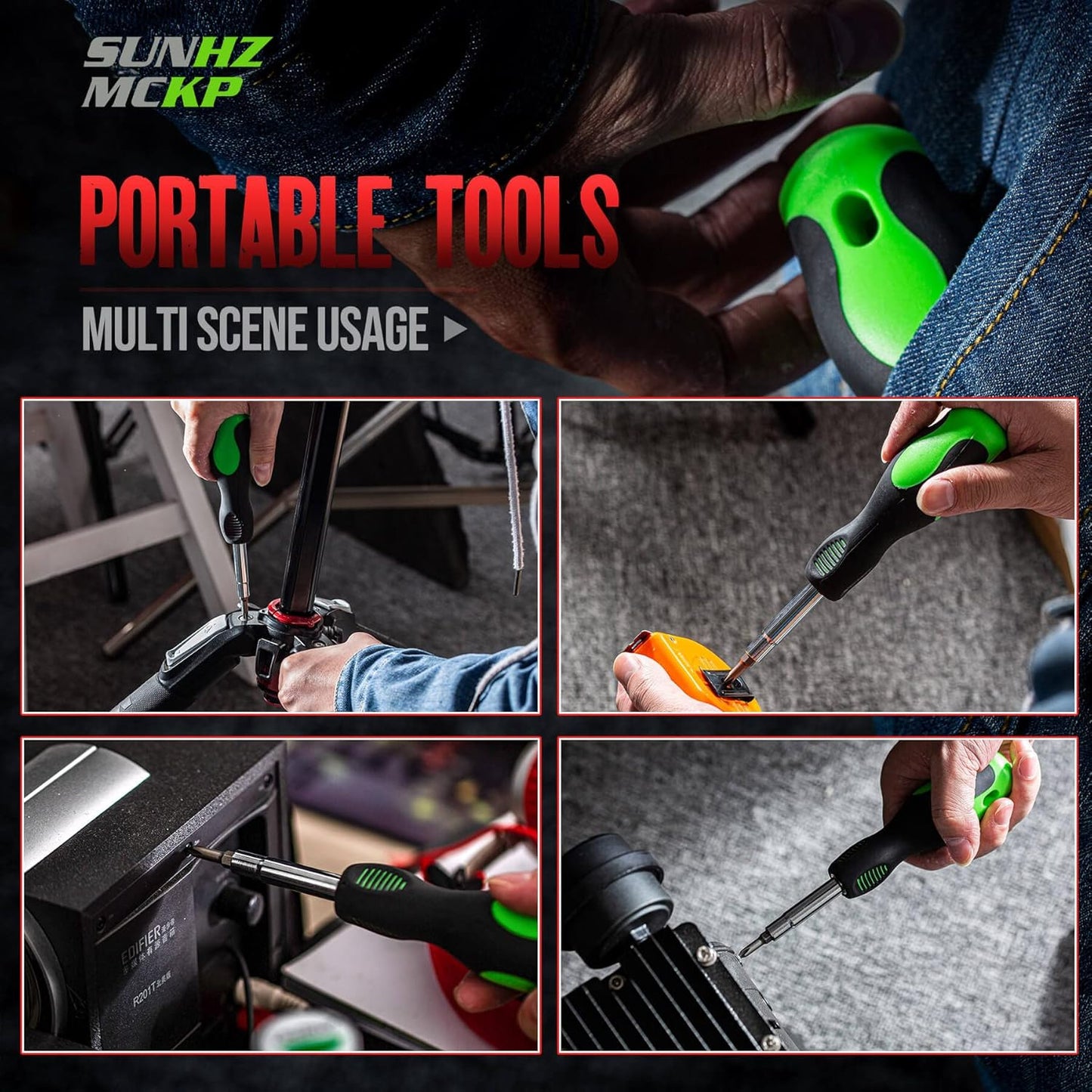 SUNHZMCKP_8_in_1_Screwdriver,_Portable_multi-purpose_screwdriver_set，High-Strength_Bits,_Phillips,_Slotted,_Torx，Suitable_for_outdoor_and_daily_repair_tools,Practical_hand_tools