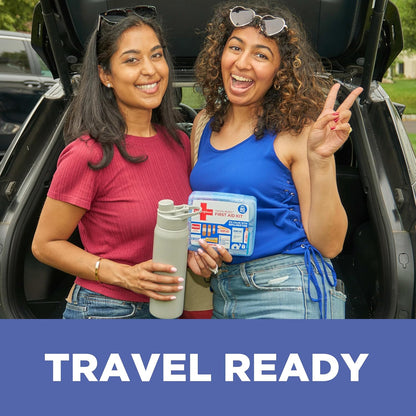 BAND-AID_Brand_Travel_Ready_Portable_Emergency_First_Aid_Kit,_Minor_Wound_Care,_Perfect_for_Home,_Car,_Camping,_Travel_&_Outdoor_Essentials,_Supplies_Include_Bandages,_Neosporin_&_Tylenol,_80_Piece