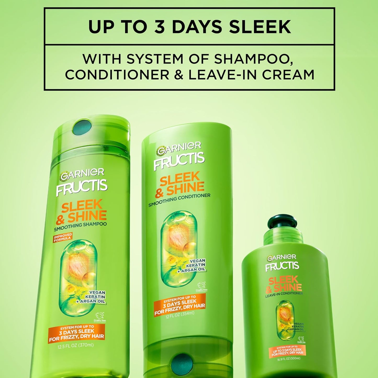 Garnier_Fructis_Sleek_and_Shine_Intense_Smooth_Leave_In_Conditioner,_Conditioning_Hair_Cream_for_Frizzy,_Dry_Hair,_Plant_Keratin_+_Argan_Oil,_10.2_Fl_Oz_(Pack_of_2)