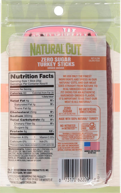 Old_Wisconsin_Natural_Cut_Turkey_Sausage_Snack_Sticks,_Zero_Sugar,_Naturally_Smoked,_Ready_to_Eat,_High_Protein,_Low_Carb,_Keto,_Gluten_Free,_No_Artificial_Preservatives_or_Nitrates,_5_Ounce