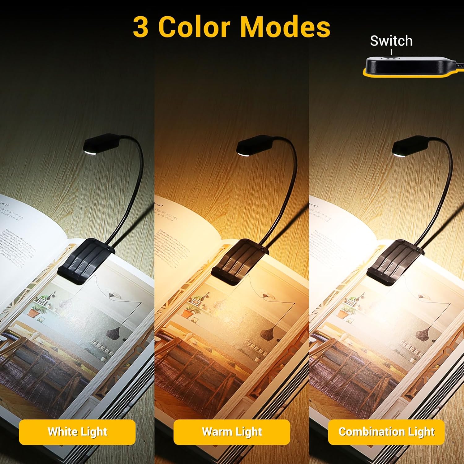 Book_Light_2_Pack,_Rechargeable_Reading_Lights_for_Books_in_Bed-Eye_Caring_3_Colors,_Stepless_Dimming,_360°_Flexible_Studying_Small_Desk_Lamp,_Lightweight_Clip-on_LED_Night_Light_for_Book_Lovers,_Kids