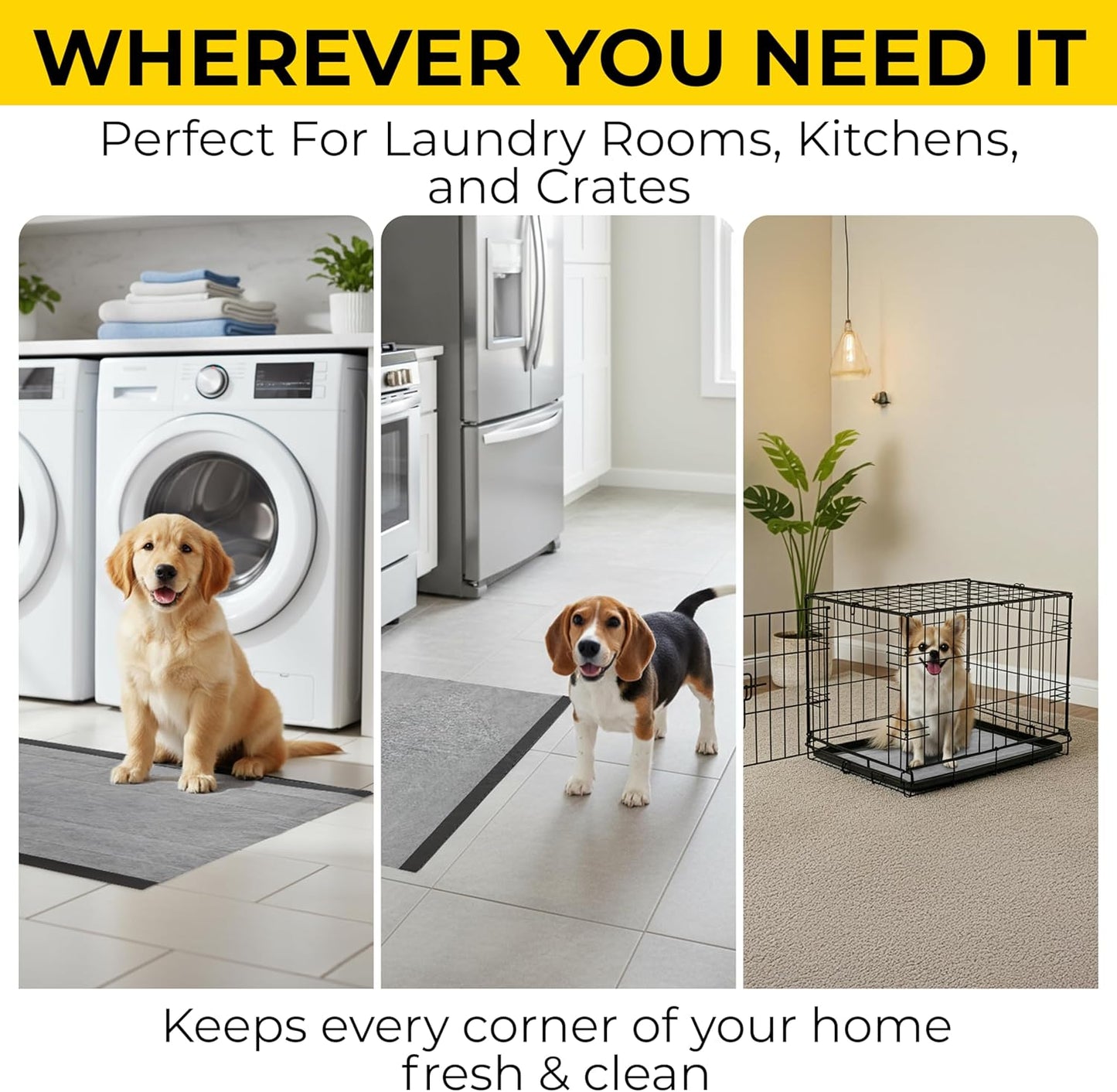 Glad_for_Pets_Black_Charcoal_Puppy_Pads_-_6-Layer_Leak-Proof_Construction,_Activated_Carbon_Odor_Control,_Pheromone_Attractant_-_Disposable_Dog_Pee_Pads_for_Potty_Training,_23_x_23_in,_100_Count