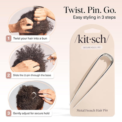 Kitsch_Metal_French_Hair_Pin_for_Women_-_Elegant_Hair_Accessories,_Ideal_for_Buns_&_French_Twist,_Designed_for_a_Secure,_Comfortable_Fit_|_Ideal_Gifts_for_Women_-_Silver