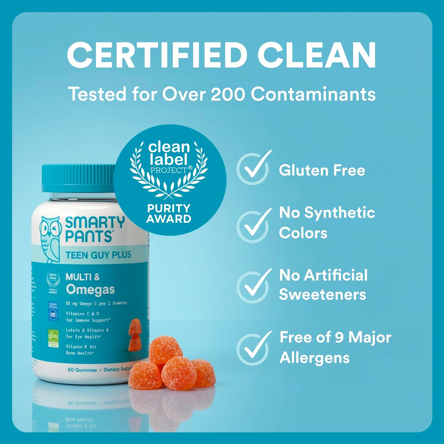 SmartyPants_Teen_Guy_Plus_Multi_&_Omegas_Multivitamin_Gummies_with_Omega_3_DHA/EPA,_Vitamins_D3,_C,_B12,_B6,_A,_K,_Zinc,_Folate,_Gluten_Free,_Clean_Label,_Pineapple_Orange,_60_Gummies_(30_Day_Supply)