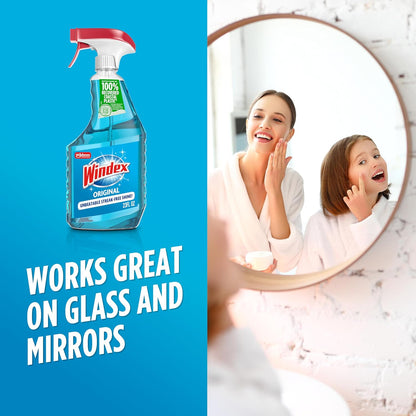 Windex_Glass_and_Window_Cleaner_Spray_Bottle,_Bottle_Made_from_100%_Recycled_Plastic,_Surface_Cleaning_Spray,_Original_Blue_Scent,_23_Fl_Oz_(Pack_of_6)