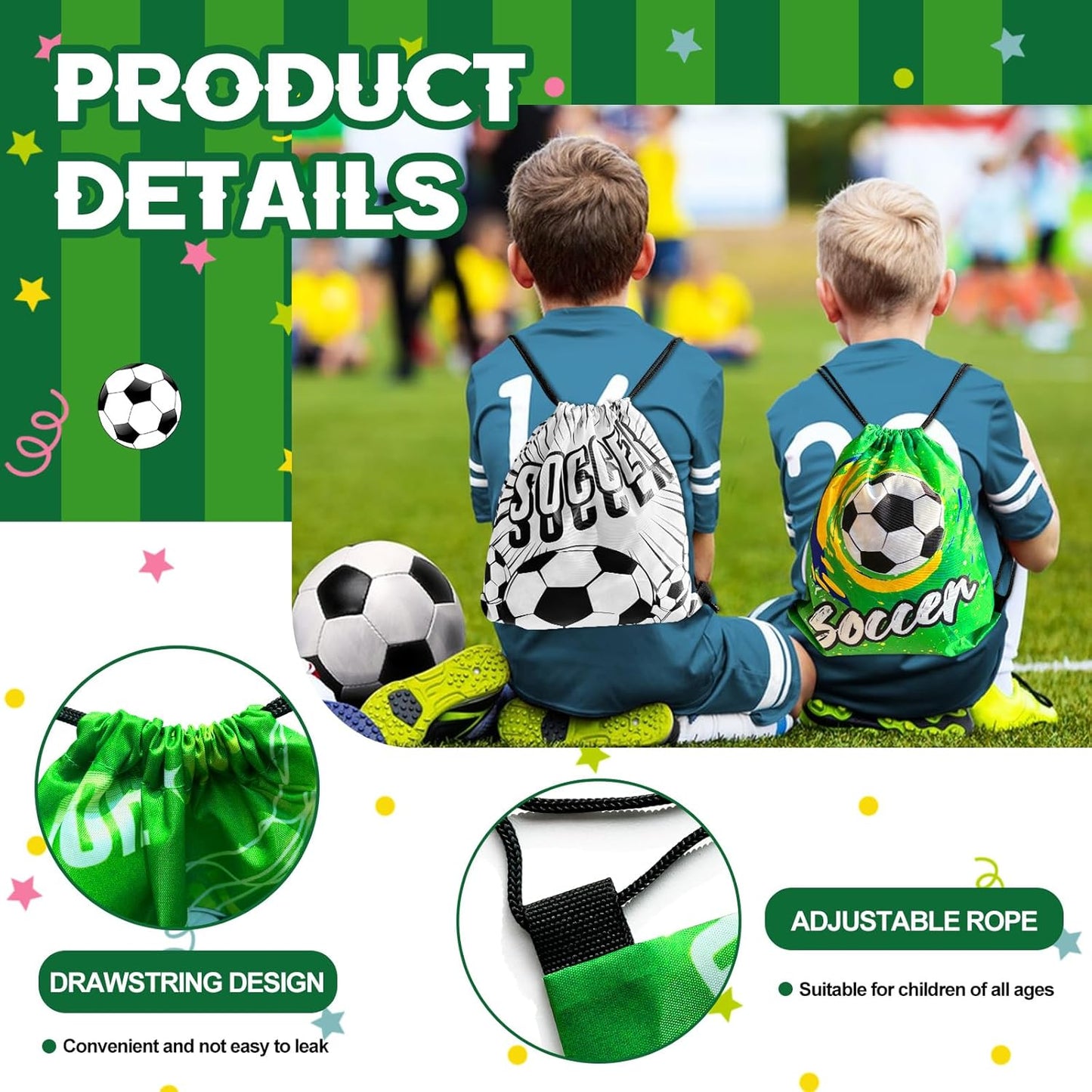 110Pcs_Soccer_Party_Favors_Drawstring_Bags_Soccer_Goodie_Bag_with_Mini_Ball,_Wristband,_Slap_bracelets,_Keychains,_Stickers_for_Soccer_Party_Supplies