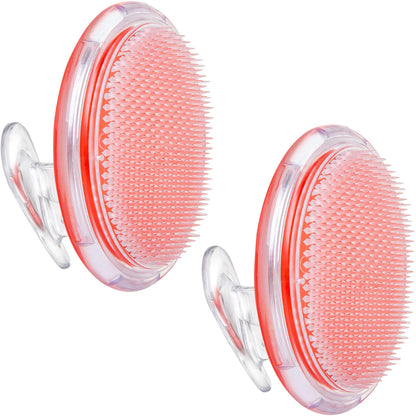 2-Pack Exfoliating Body Scrubber by Dylonic - Ingrown Hair &amp;amp; Razor Bump Solution - Silicone Back Scrubber - 4x3 Inch - Pre-Shave Body Exfoliator - Unisex Shower Essential - Orange