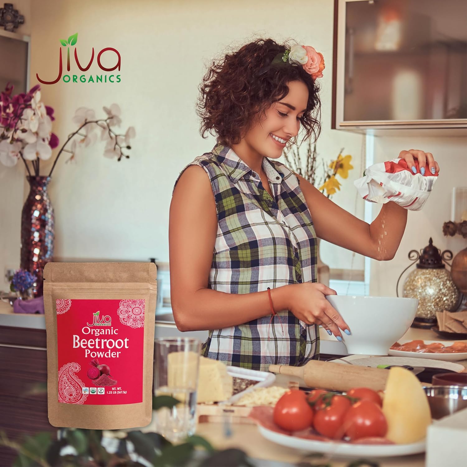 Jiva_Organics_Beet_Root_Powder_1.25_LB_Bulk_Bag_-_for_Baking_&_Smoothies_-_Pure_&_Natural,_Non-GMO,_Vegan