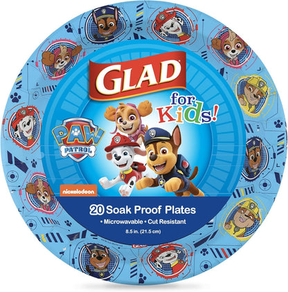 Glad_for_Kids_Paw_Patrol_Disposable_Paper_Plates,_Heavy_Duty_Soak_Proof_Microwavable_Kids_Plates_for_Parties,_Birthdays,_and_Everyday_Meals,_Core_Pups_Blue,_8.5_Inch,_20_Count