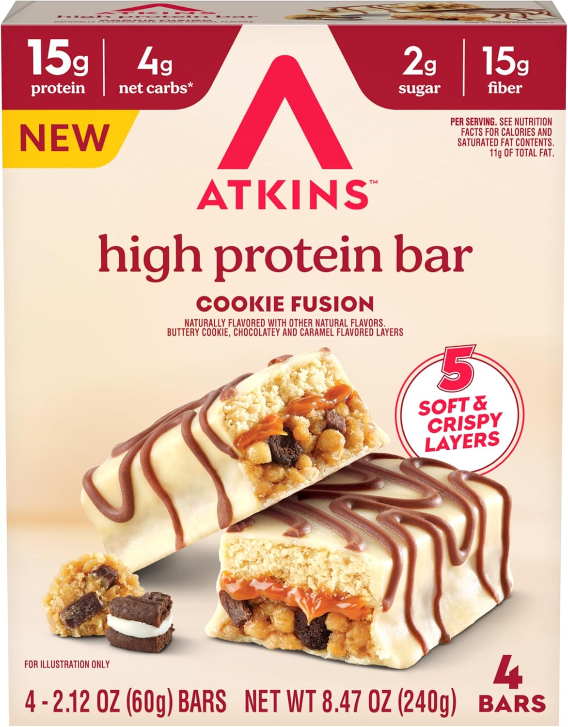 Atkins_High_Protein_Bars,_Cookie_Fusion_Flavor,_15g_of_Protein,_4g_Net_Carbs,_Keto_Protein_Bars,_Low_Sugar,_4_Count