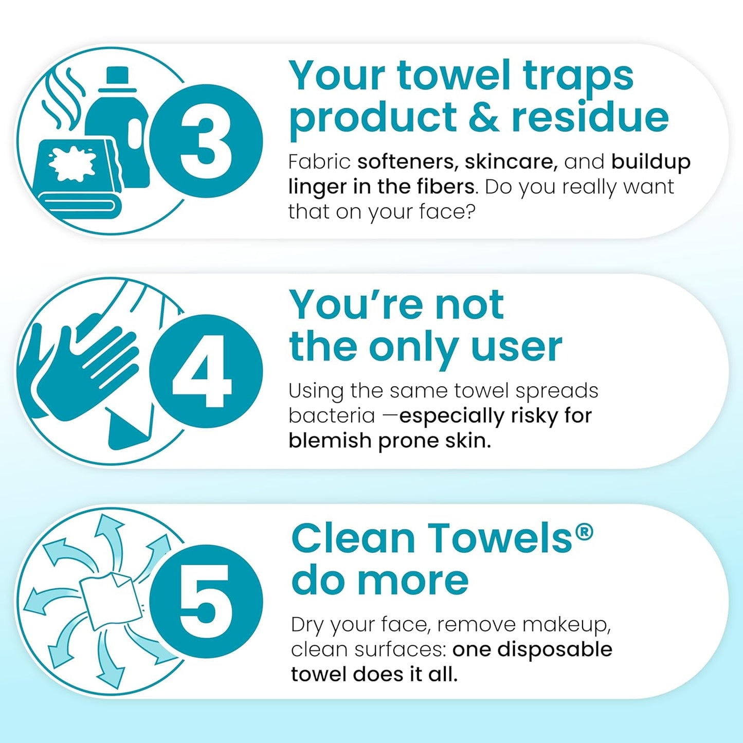 CLEAN_SKIN_CLUB_Blemish_Control_Clean_Towels®_XL,_Extra_Exfoliation_for_Oily_Skin,_Disposable,_Single-Use_Face_Towelette_Dry_Wipe_-_1_Pack_(50_Count)