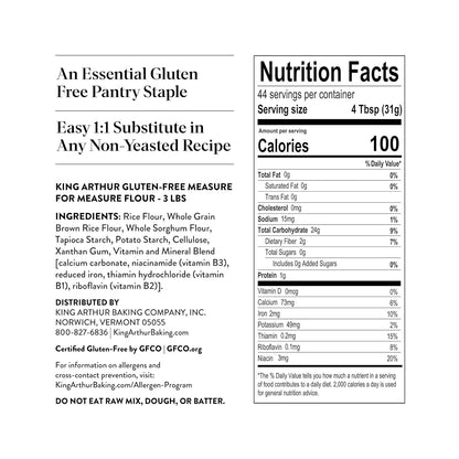 King_Arthur_Measure_for_Measure_Gluten-Free_Flour:_All-Purpose_1:1_Substitute_for_Wheat_Flour,_Non-GMO,_Kosher_Certified,_3_lbs_Bag_for_Baking_Cookies,_Cakes,_Muffins