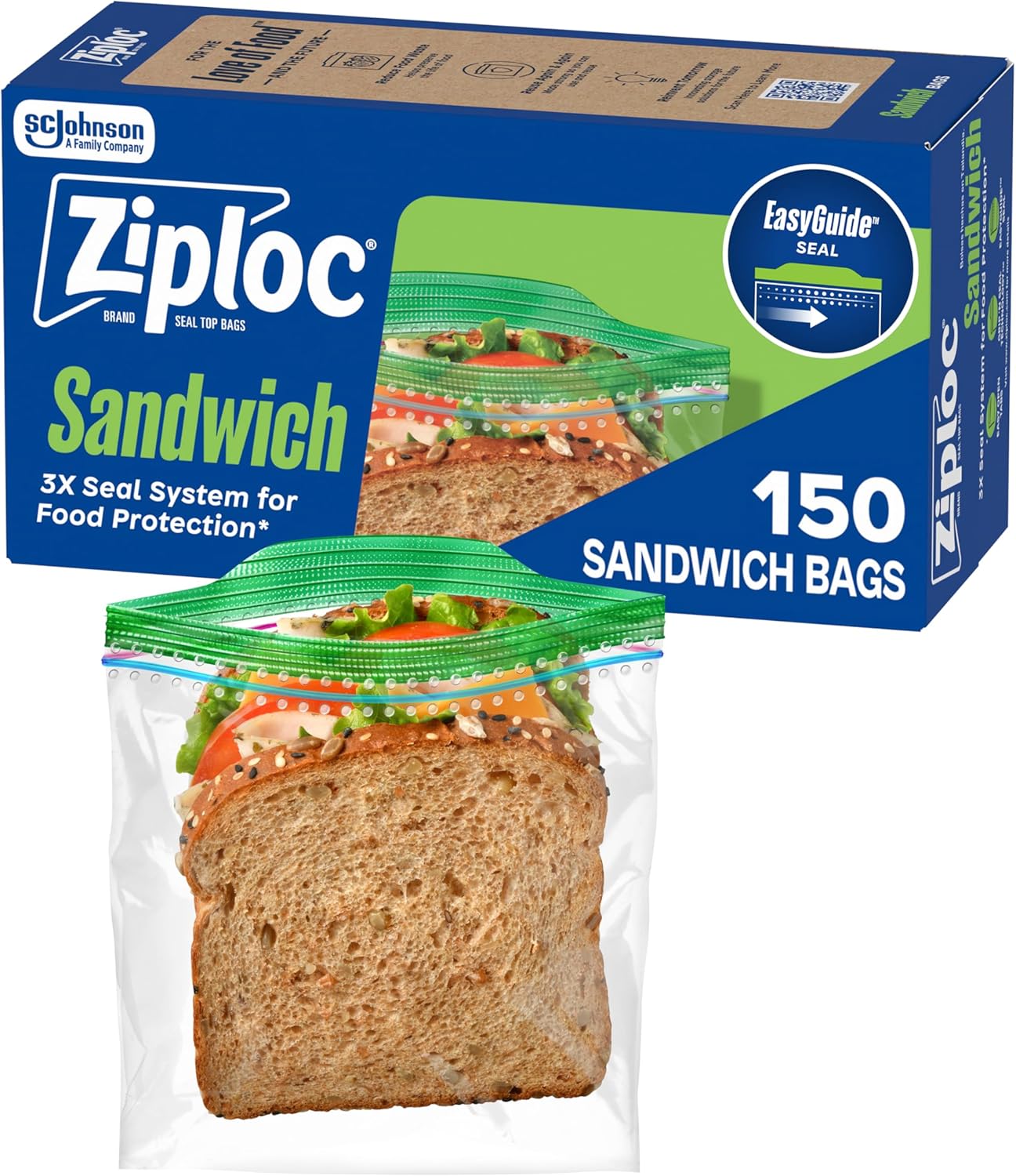 Ziploc_Sandwich_Bags,_Pack_of_150,_16.5_cm_x_14.9_cm