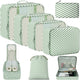 White and Matcha Stripe - 8 Set