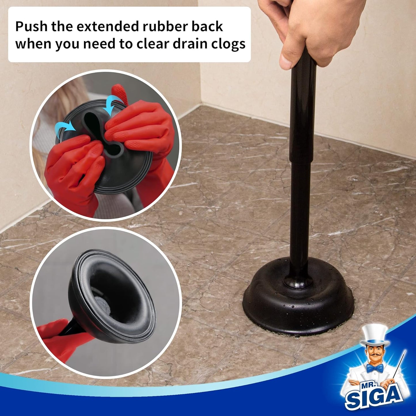 MR.SIGA_Toilet_Plunger_with_Holder,_Heavy_Duty_Toilet_Plunger_and_Holder_Combo_for_Bathroom_Cleaning,_Black
