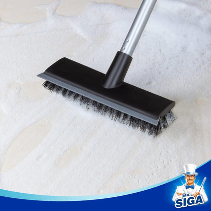 MR.SIGA_Floor_Scrub_Brush_with_Long_Handle,_2_in_1_Scrubber_and_Squeegee_for_Cleaning_Bathroom,_Patio,_Garage,_Wall,_Tile_with_Stiff_Bristles