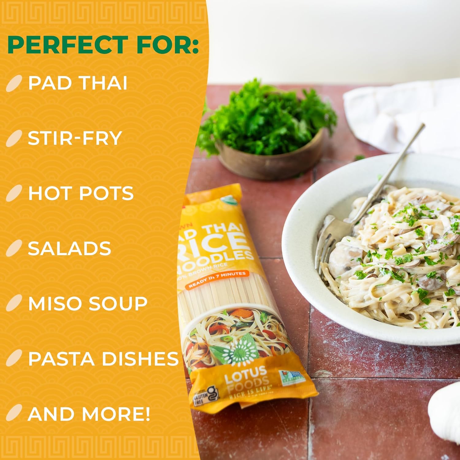 Lotus_Foods_Organic_Brown_Rice_Pad_Thai_Noodles_-_Asian_Style_Noodles_for_Stir_Fry,_Gluten_Free,_Vegan,_Whole_Grain,_Non_GMO,_Serve_Hot_or_Cold_-_8_Oz_(Pack_of_1)