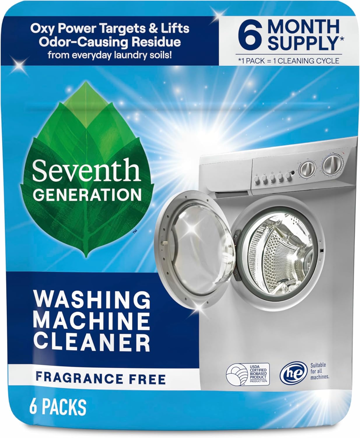 Seventh_Generation_Washing_Machine_Cleaner_6_Count_Free_&_Clear_Targets_Odor-Causing_Residue_Powered_by_Oxy_Power_4.2_oz