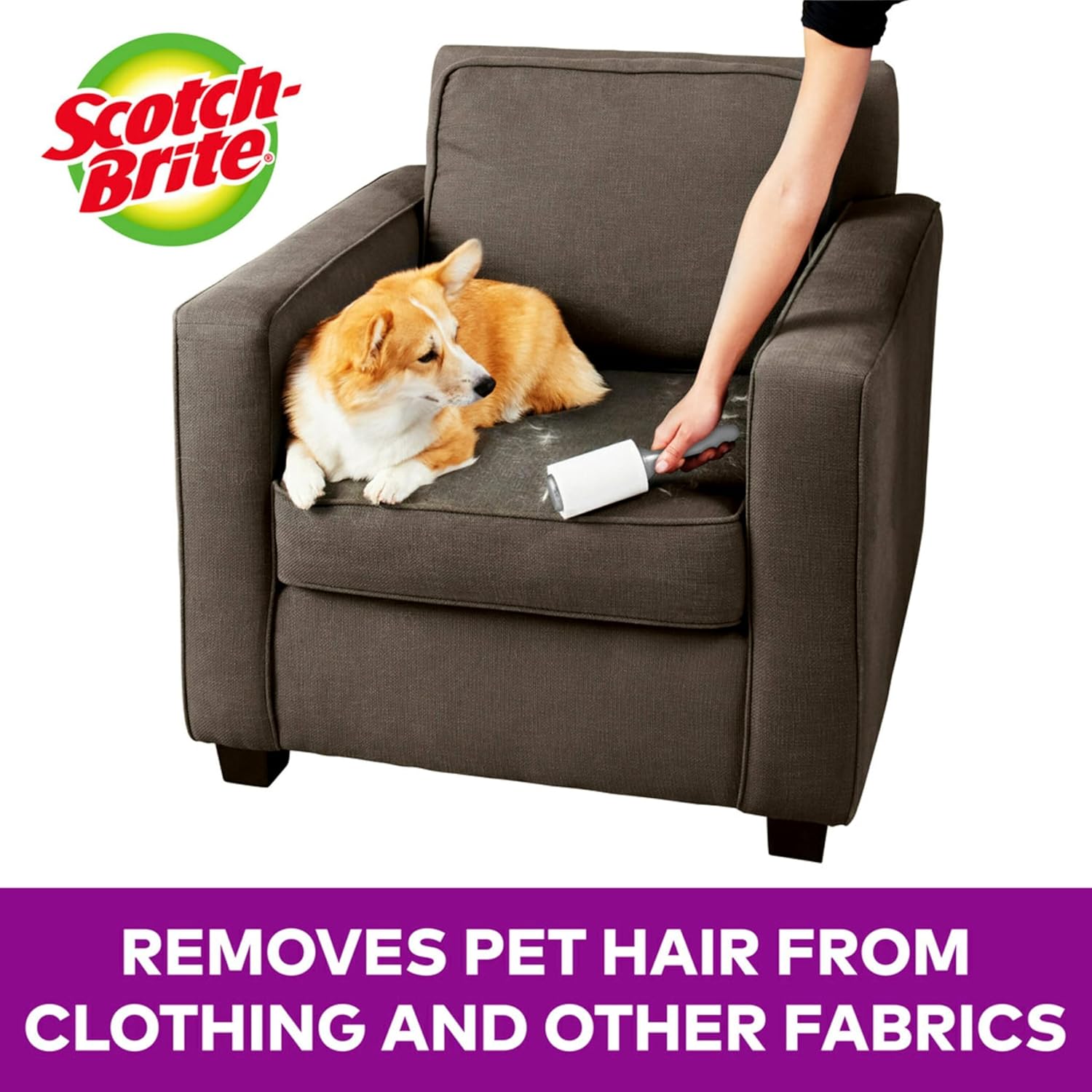 Scotch-Brite_Pet_Hair_Pickup_Extra_Sticky_Lint_Roller,_Designed_for_Removing_Fur_+_Fluff_on_Couches,_Clothes,_Dog_and_Cat_Beds,_&_More,_4_Pack,_192_Easy-Tear_Adhesive_Sheets_Total