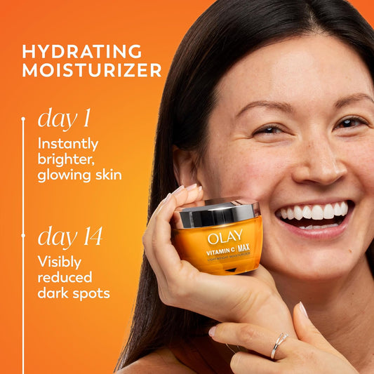 Olay_Vitamin_C_MAX_Face_Moisturizer,_Brightening_Cream_for_Women,_Hydrating,_Evens_Tone,_Dark_Spot_&_Hyperpigmentation_Reduction,_Glowing_Skin_Care_-_Niaciniamide,_Peptides_1.7_Oz