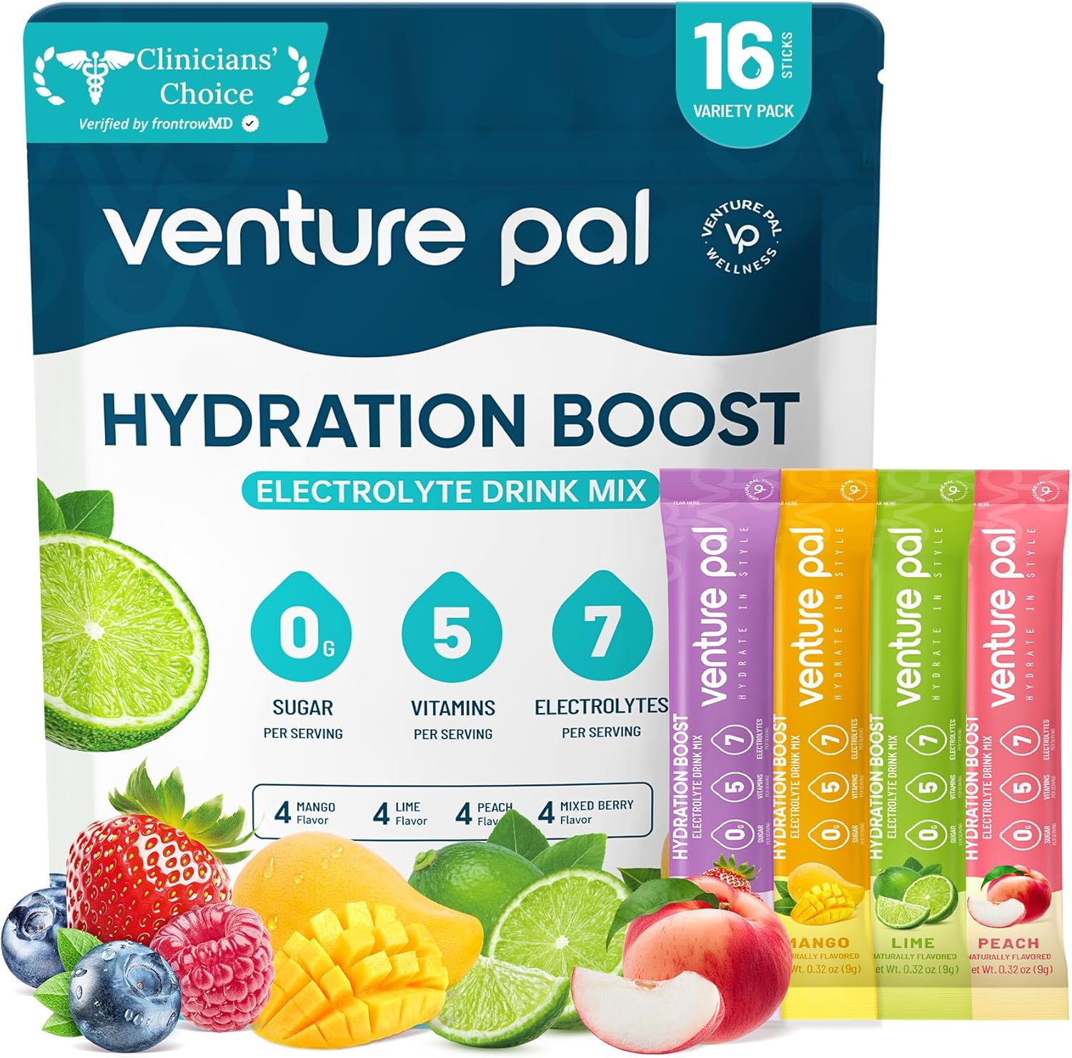 Venture_Pal_Sugar_Free_Electrolyte_Powder_Packets_-_Liquid_Daily_IV_Hydration_Packets_|_Electrolytes_Drink_Mix_with_5_Vitamins_&_7_Electrolytes_|_Keto_Friendly_|_Non-GMO_|_Certified_Vegan_|_16_Sticks