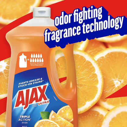 Ajax_Ultra_Liquid_Dish_Soap_Orange_Scent,_Triple_Action,_90_fl_oz_Bottle