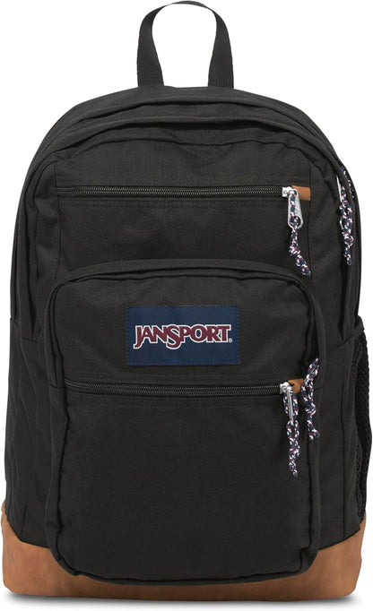 JanSport_Cool_Backpack,_with_15-inch_Laptop_Sleeve_-_Large_Computer_Bag_Rucksack_with_2_Compartments,_Ergonomic_Straps,_Black