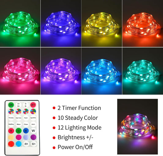 2_Pack_Fairy_Lights_Battery_Operated_Color_Changing_String_Lights_with_Remote,_16.4FT_Twinkle_Lights_USB_Plug_or_Battery_Powered,_Outdoor_Christmas_Decorations_for_Bedroom_Wedding_Party_Indoor