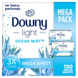 Downy Light Mega Dryer Sheets, Fabric Softener Dryer Sheets
