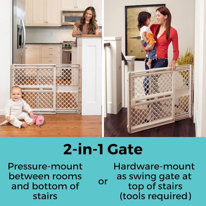 Toddleroo_by_North_States_-_Supergate_Ergo_Baby_Gate:_Plastic_Baby_Gate_for_Stairs_&_Doorways_-_Adjustable_Indoor_Safety_Gate_-_Made_in_USA_-_26_to_42_Inches_Wide_-_26_Inches_Tall_-_Sand