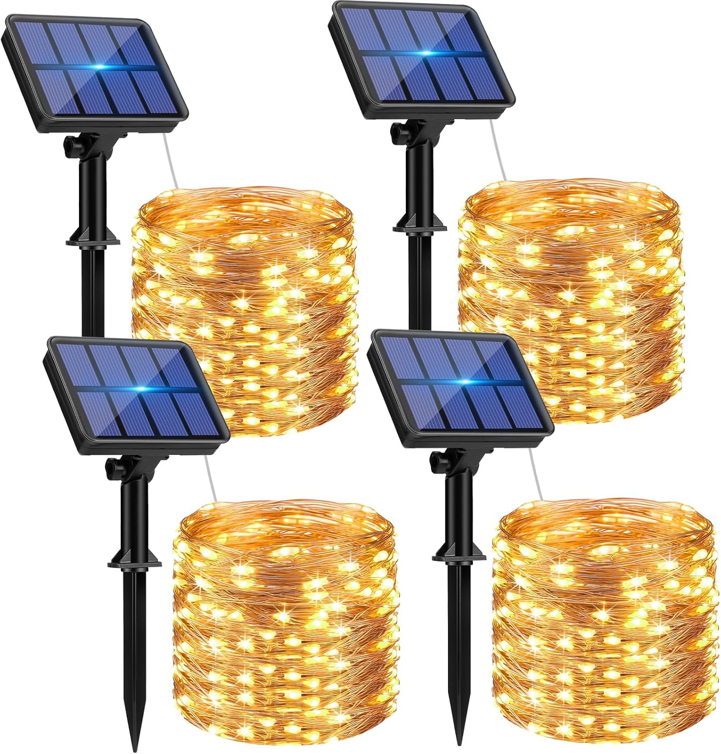 btfarm_4_Pack_Solar_String_Lights_Outdoor_-_Total_320LED_132FT_Solar_Fairy_Lights_Waterproof_8_Modes,_Copper_Wire_Solar_Powered_Twinkle_Light_for_Outside_Christmas_Tree_Garden_Wedding_Party,Warm_White