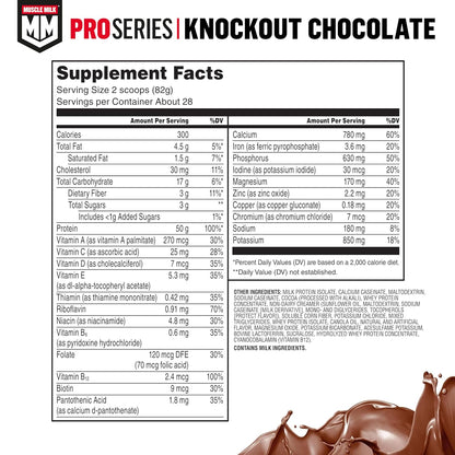 Muscle_Milk_Pro_Series_Protein_Powder_Supplement,_Knockout_Chocolate,_5_Pound,_28_Servings,_50g_Protein,_3g_Sugar,_20_Vitamins_&_Minerals,_NSF_Certified_for_Sport,_Workout_Recovery
