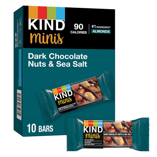 KIND_Minis,_Dark_Chocolate_Nuts_&_Sea_Salt,_Healthy_Snacks,_Gluten_Free,_Low_Calorie_Snacks,_Low_Sugar,_10_Count