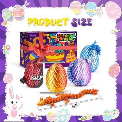 12pcs_Easter_3D_Printed_Dragon_Eggs,_Prefilled_Easter_Dragon_Egg_with_Dragon_Toy_for_Basket_Stuffers,_Goodie_Bag_Fillers,_Easter_Egg_Hunt,_Unique_Easter_Basket_Essentials_for_Kids