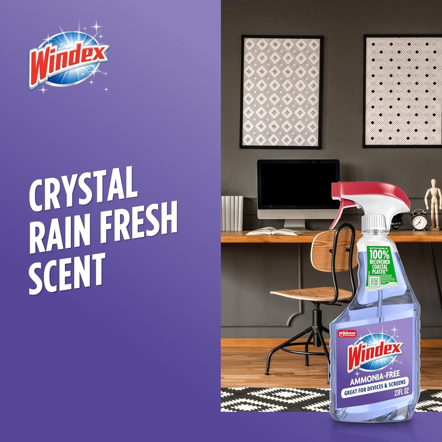 Windex_Glass_and_Window_Cleaner_Spray_Bottle,_Ammonia_Free,_Packaging_Designed_to_Prevent_Leakage_and_Breaking,_Surface_Cleaning_Spray,_Crystal_Rain_Scent,_23_Fl_Oz