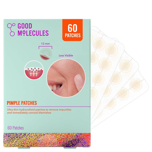 Good_Molecules_Pimple_Patches_for_Face,_60_Pack_–_Ultra-Thin_Hydrocolloid_Acne_&_Zit_Patches,_Invisible_Under_Makeup,_Clinically_Tested_Acne_Spot_Treatment