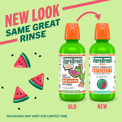 TheraBreath_Kids_Mouthwash_with_Fluoride,_Organic_Wacky_Watermelon,_Anticavity,_16_fl_oz_(2_Pack)
