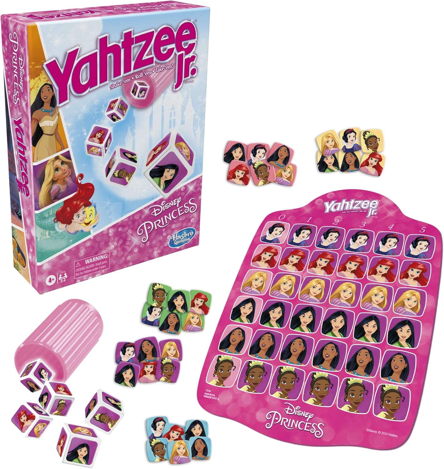 Hasbro_Gaming_Yahtzee_Jr.:_Disney_Princess_Edition_Board_Game_for_Kids_Ages_4_and_Up,_for_2-4_Players,_Counting_and_Matching_Game_for_Preschoolers_(Amazon_Exclusive)