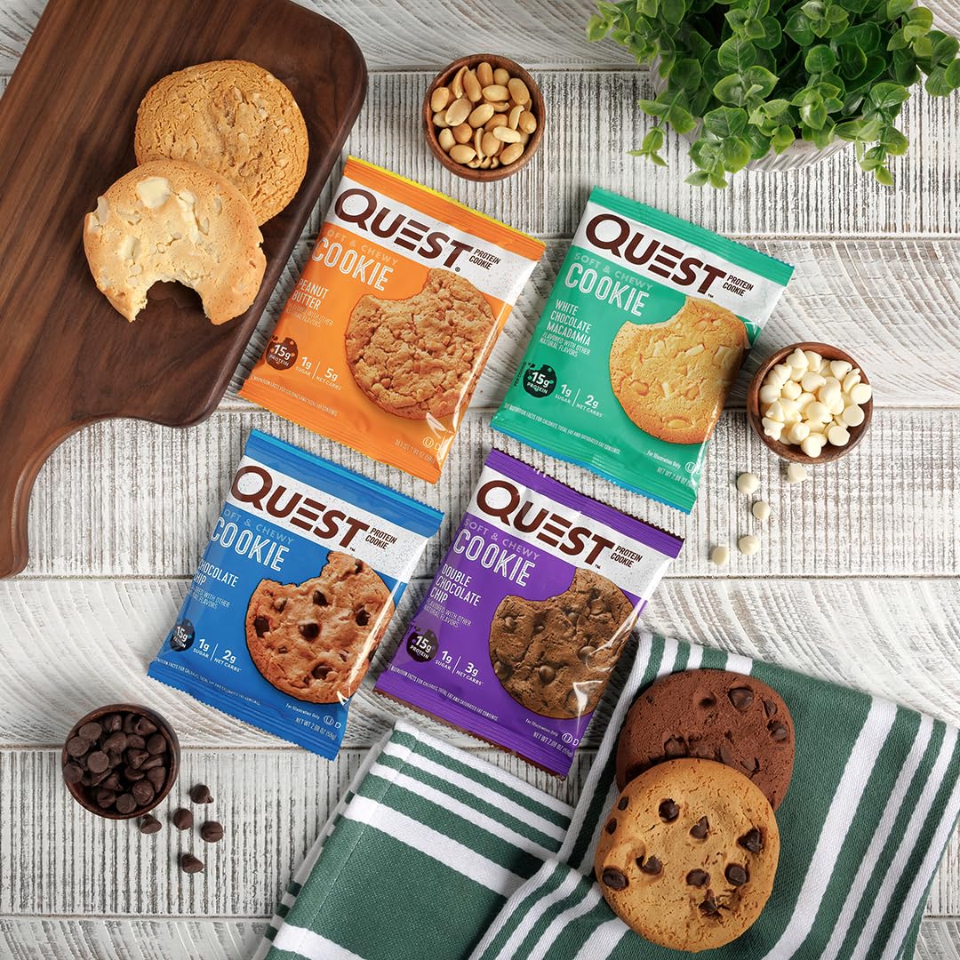 Quest_Nutrition_Double_Chocolate_Chip_Protein_Cookie,_15g_Protein,_1g_Sugar,_3g_Net_Carbs,_Keto_Friendly,_High_Protein,_Low_Carb;_4_Count