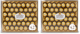 Ferrero Rocher Gourmet Hazelnut Milk Chocolate Gift Box, 42 Individually Wrapped Chocolates, 18.5 oz