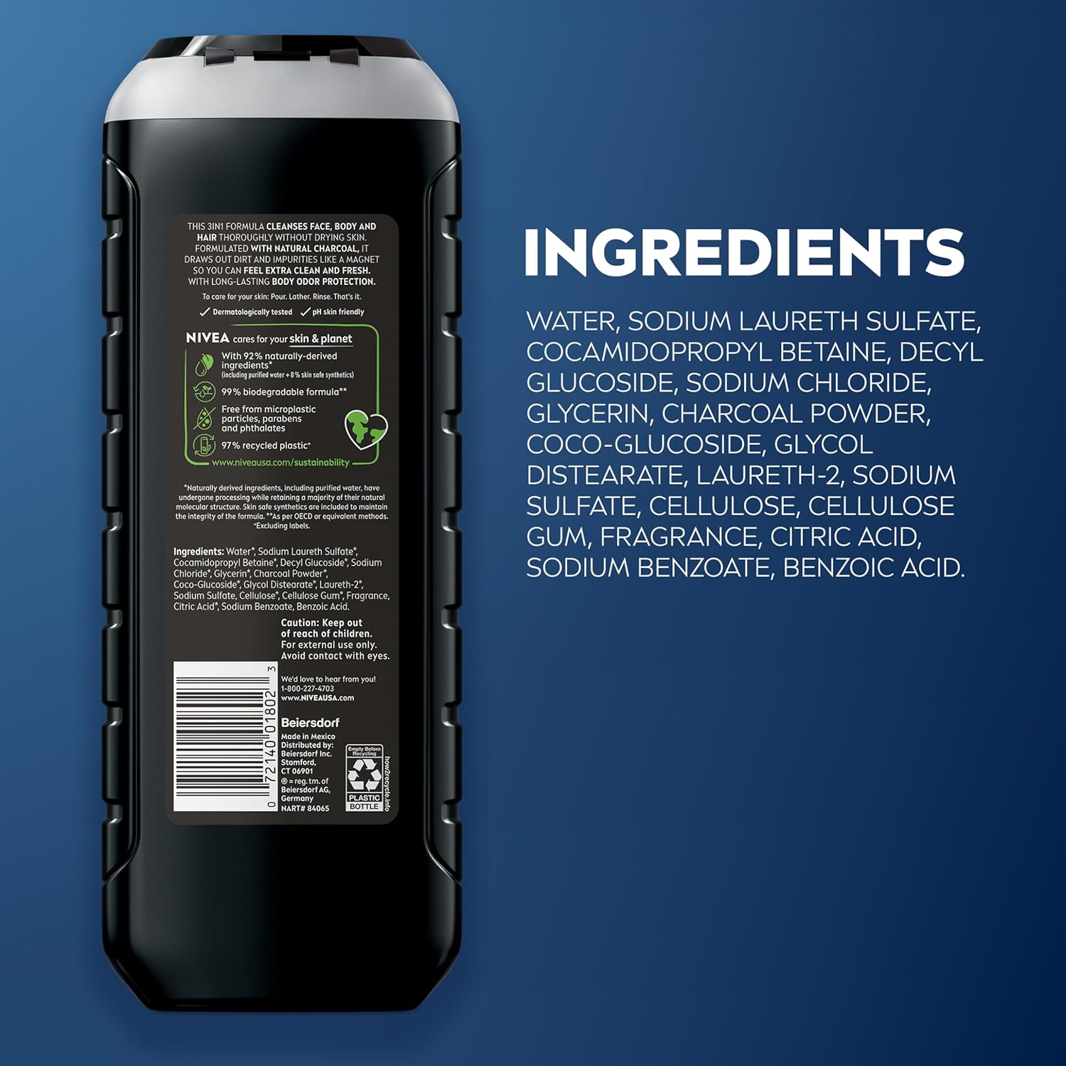 NIVEA_MEN_Real_Madrid_Limited_Edition_Design_Active_Clean_Body_Wash_with_Natural_Charcoal_for_Normal_to_Oily_Skin,_3-in-1_Charcoal_Body_Wash,_Face_and_Hair,_16.9_Fl_Oz_Bottle,_Pack_of_3
