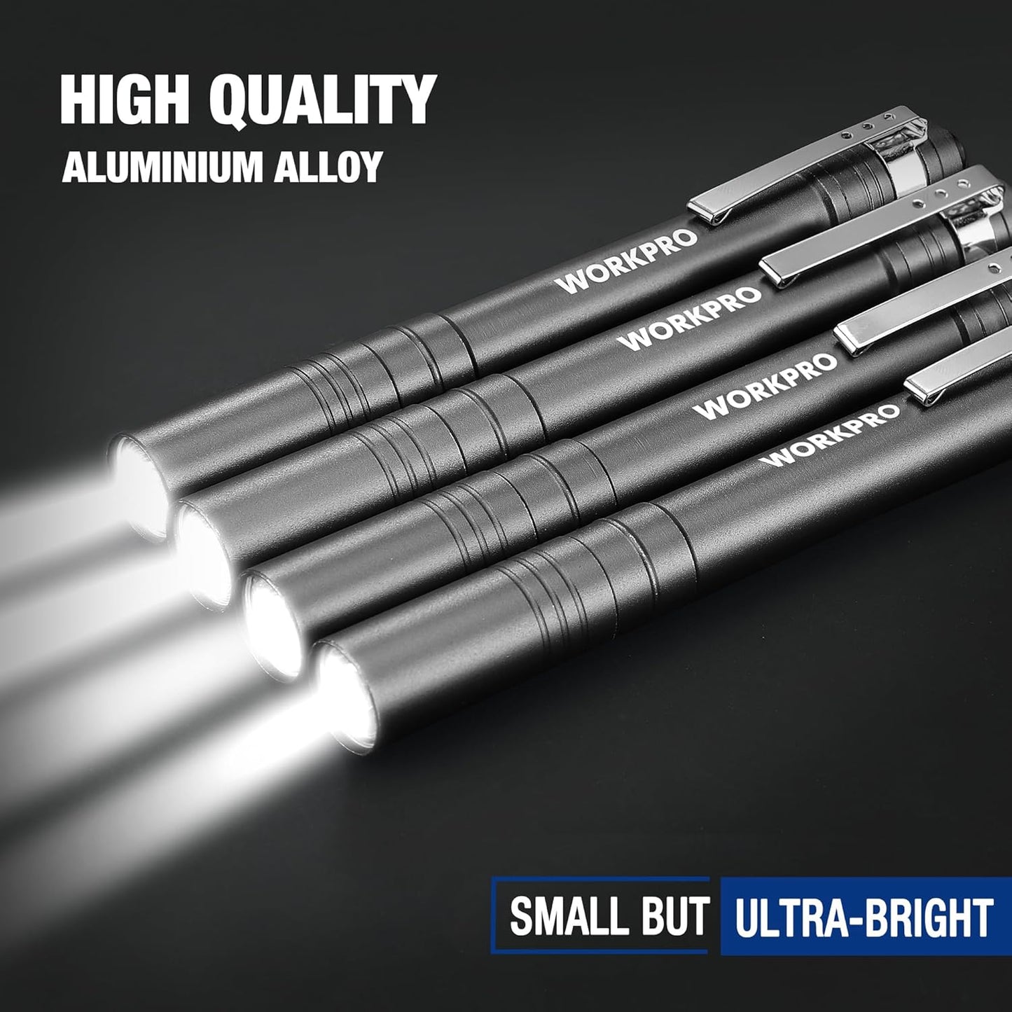 WORKPRO_LED_Pen_Light,_Aluminum_Pen_Flashlights,_Pocket_Flashlight_with_Clip_for_Inspection,_Emergency,_Everyday,_2AAA_Batteries_Include,_Gray(4-Pack)