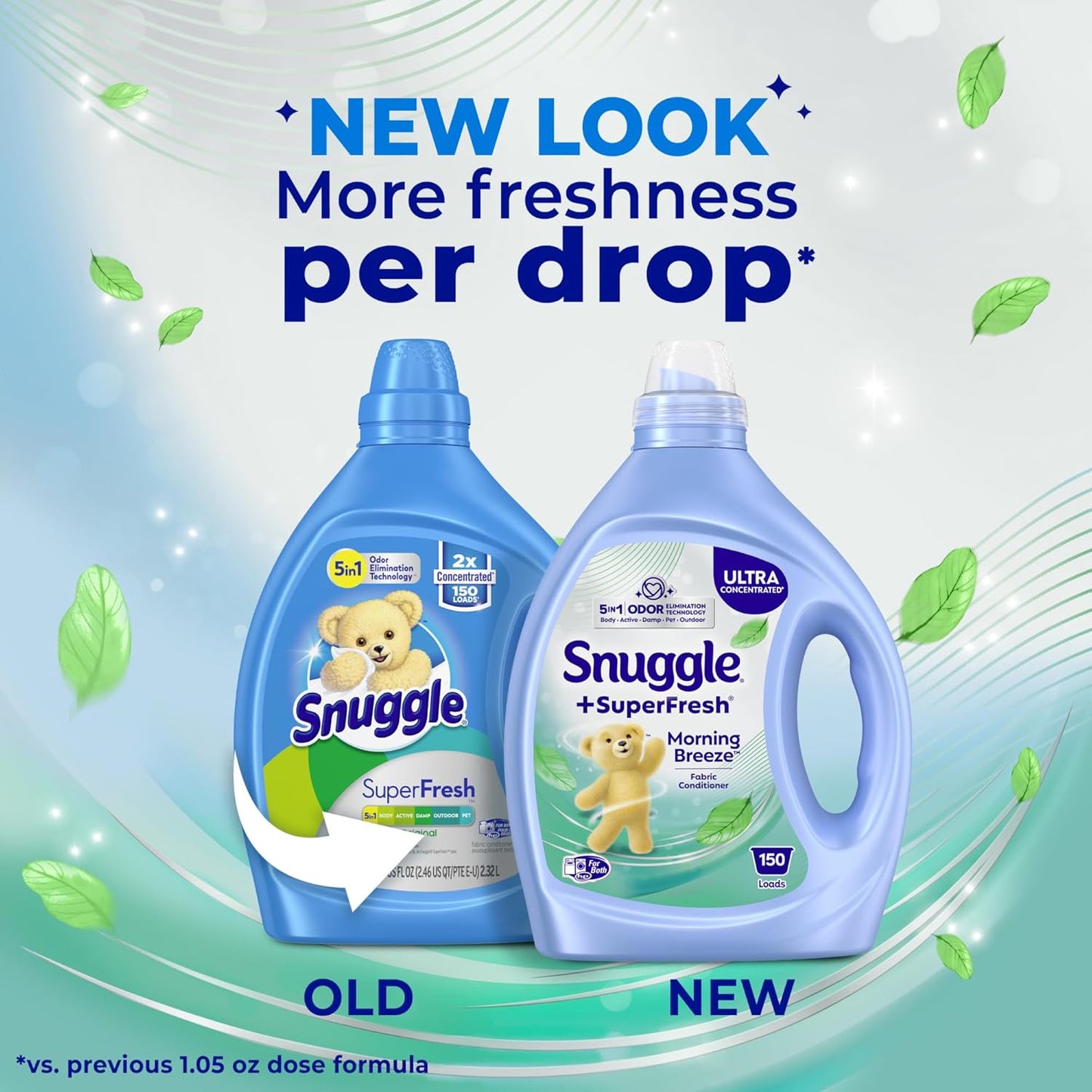 Snuggle_SuperFresh_Fabric_Softener_Liquid,_Ultra_Concentrated,_78.8_Oz,_150_Medium_Loads,_Morning_Breeze_Fabric_Conditioner,_Lasting_Scent,_Fights_Stubborn_Odors,_Softens,_Reduces_Static_&_Wrinkles