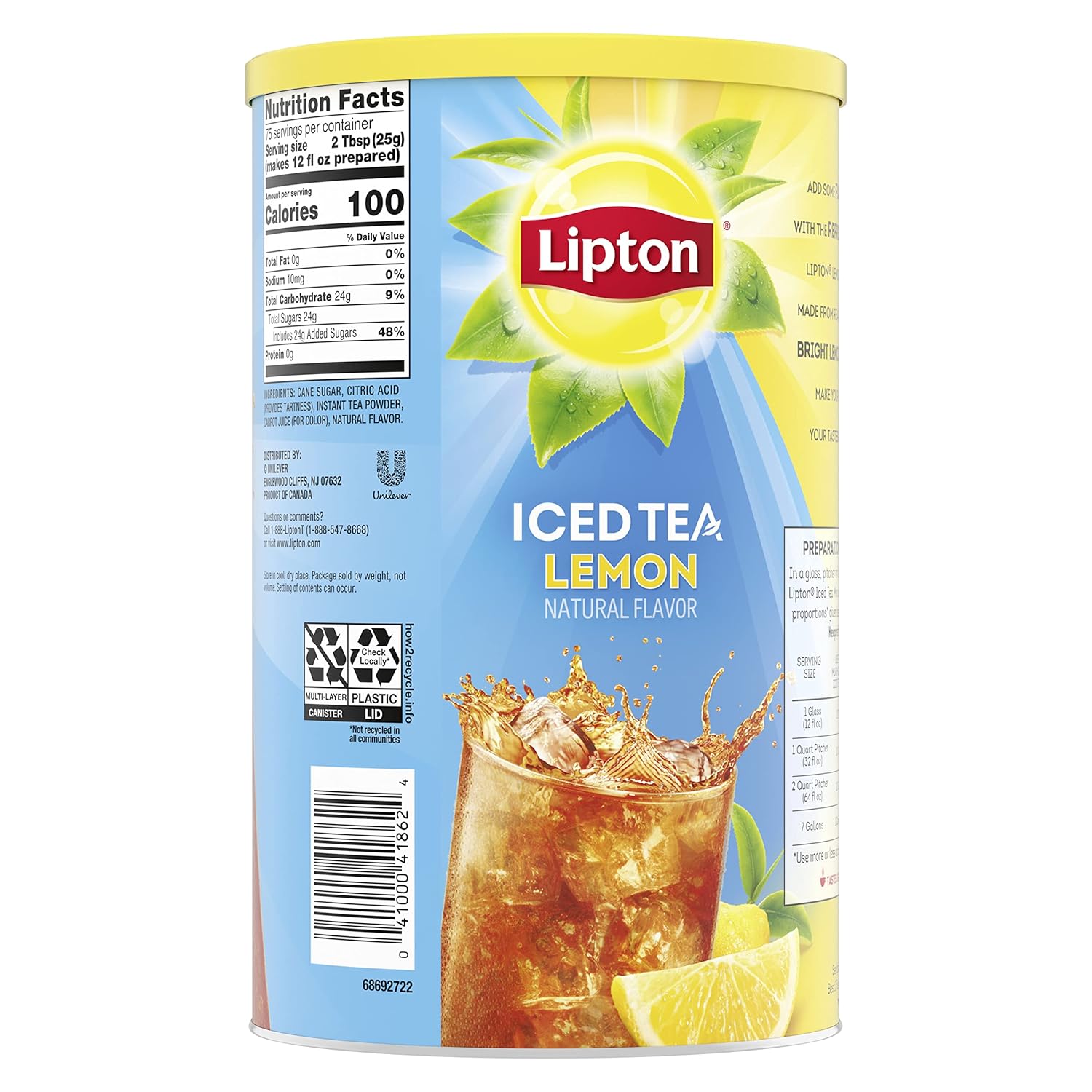 Lipton_Lemon_Sweetened_Iced_Tea_Mix,_Makes_28_Quarts_(Pack_of_2)