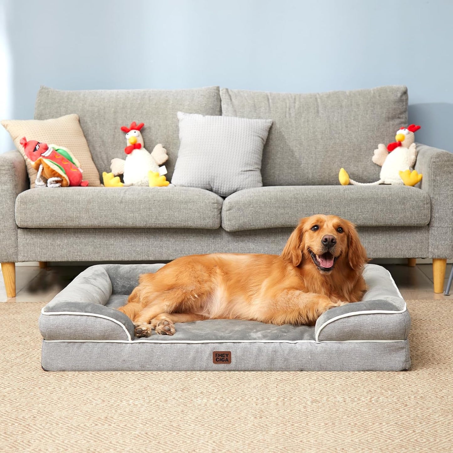 EHEYCIGA_Orthopedic_Dog_Beds_for_Extra_Large_Dogs_44x32Inch,_Waterproof_Memory_Foam_XL_Pet_Bed_with_Sides,_Non-Slip_and_Egg-Crate_Foam_Big_Dog_Couch_Bed_with_Washable_Removable_Cover,_Grey