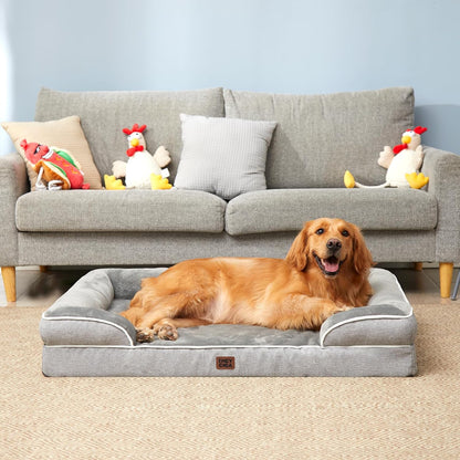 EHEYCIGA_Orthopedic_Dog_Beds_for_Extra_Large_Dogs_44x32Inch,_Waterproof_Memory_Foam_XL_Pet_Bed_with_Sides,_Non-Slip_and_Egg-Crate_Foam_Big_Dog_Couch_Bed_with_Washable_Removable_Cover,_Grey