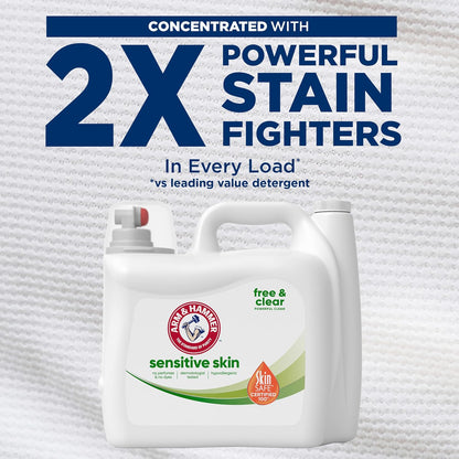 ARM_&_HAMMER_Sensitive_Skin_Free_&_Clear,_140_Loads_Liquid_Laundry_Detergent,_140_Fl_oz