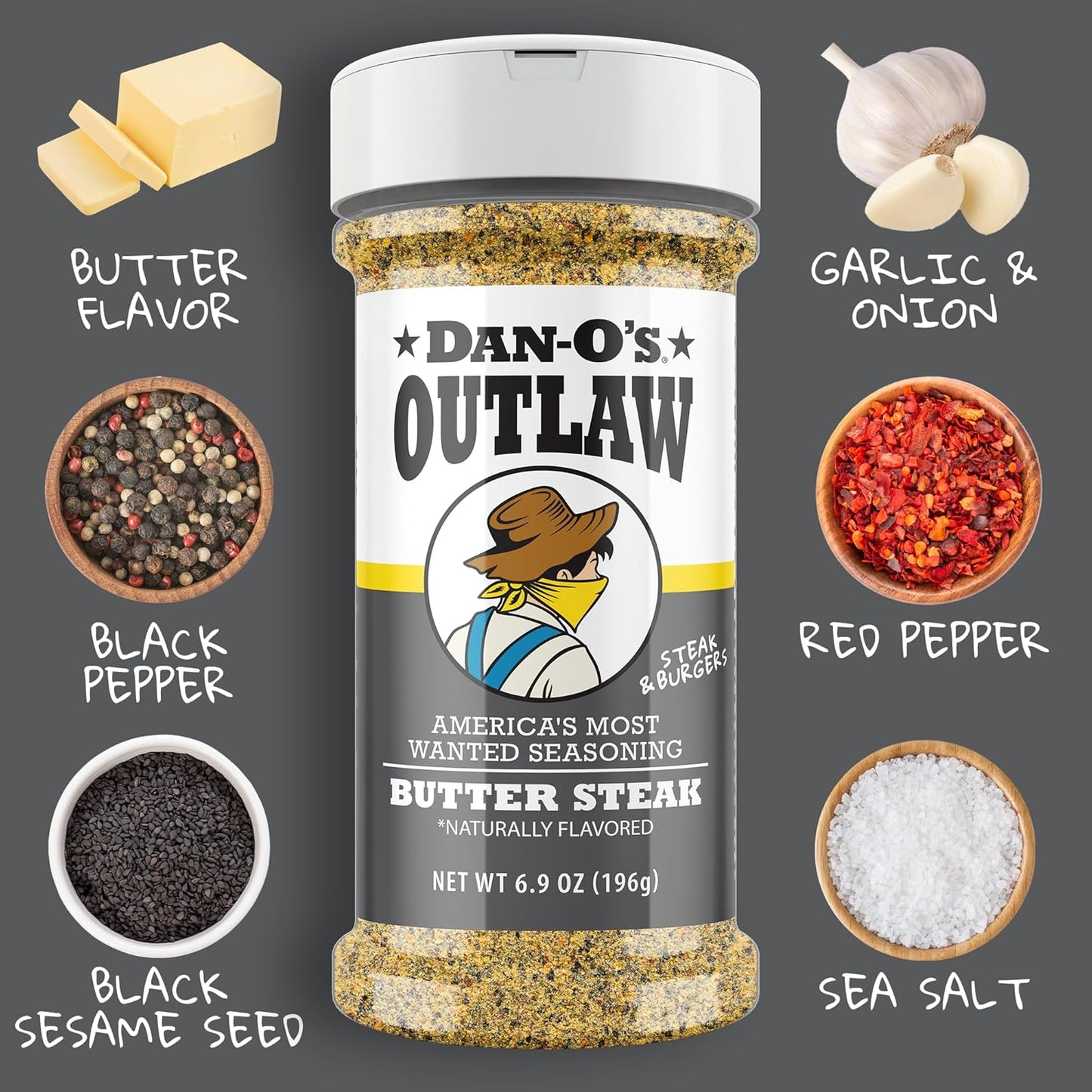 Dan-O's_Outlaw_Seasoning_6_Bottle_Set-_Butter_Dust,_Butter_Steak,_Spicy_BBQ,_Sweet_Caribbean,_Sweet_&_Tangy_BBQ,_and_Blackened_Bloody_Mary_Seasoning